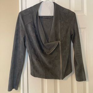 Faux-suede stretch jacket